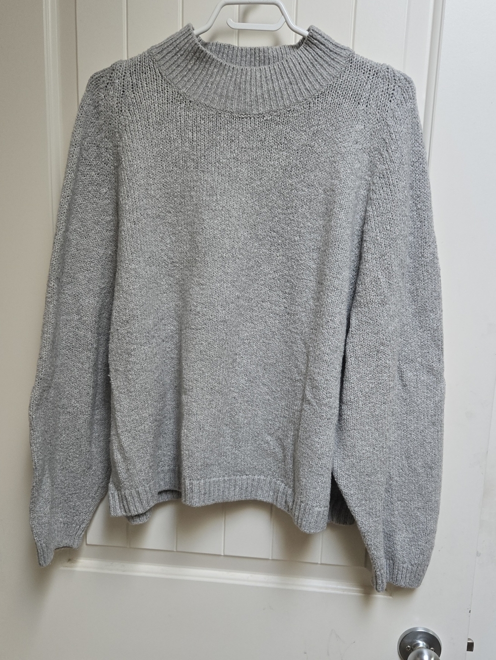 Old Navy Cotton Women's XL Heather Gray Mock Neck Sweater